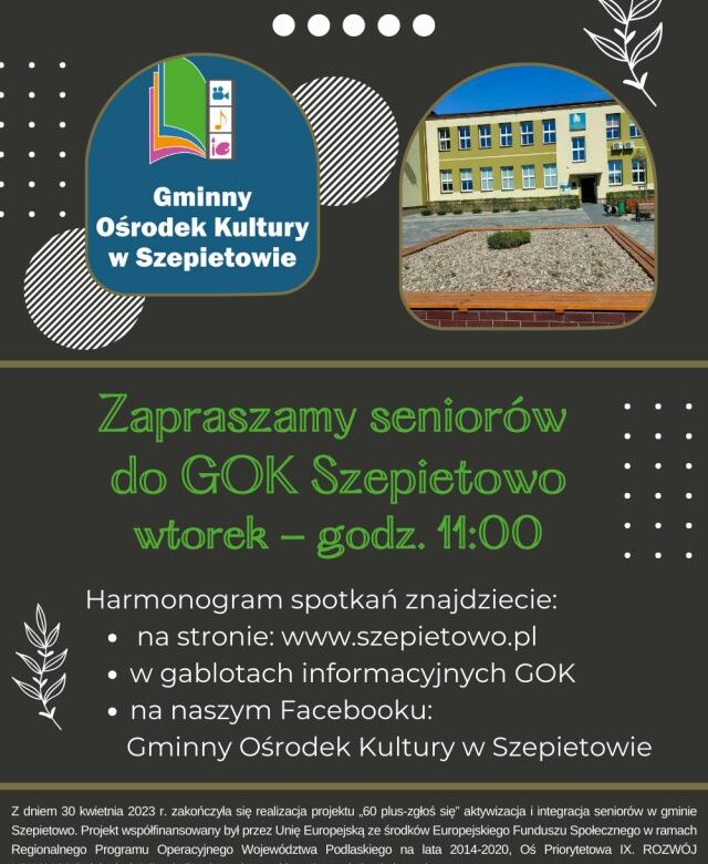 Aktywne Spotkania Seniorów z GOK w Szepietowie na Styczeń 2024