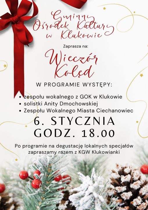 Wieczór Kolęd z Gminnym Ośrodkiem Kultury w Klukowie